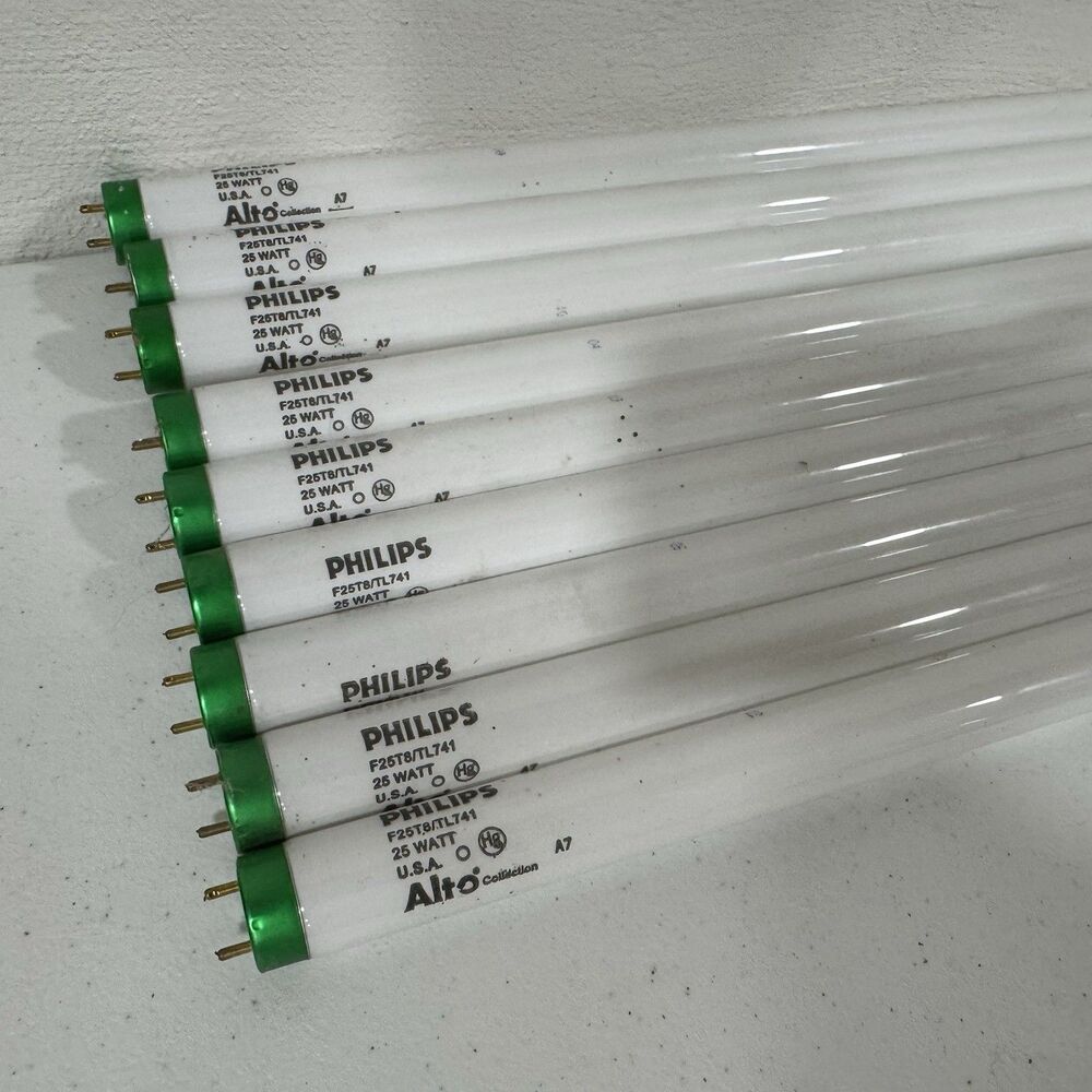9 Philips F25T8/TL741 ALTO 25W 36" Cool White Linear Fluorescent Light Bulb